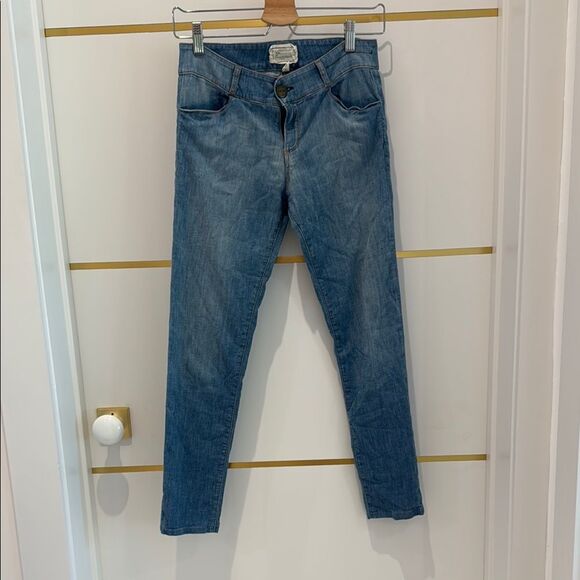 CURRENT/ELLIOTT The Legging Light Weight Fade Blue Denim  Skinny Ankle Jeans 28 - Picture 12 of 13